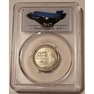 2017 S Frederick Douglass NP Quarter Enhanced SP70 PCGS FDI Washington DC